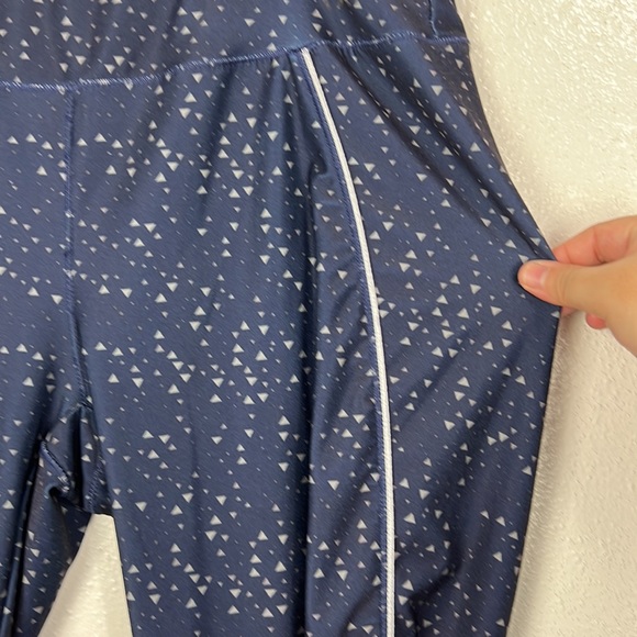2(X)ist Leggings Women Large Blue Geometric Print Pull On Active Mesh Hem Bottom - Picture 5 of 10